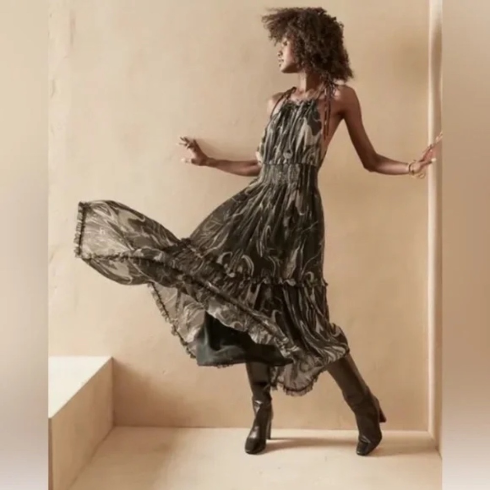 Banana Republic Marble print Maxi Dress Never worn